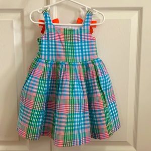 Janie and Jack Plaid seer sucker dress- 12-18 months